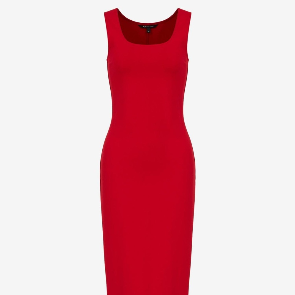 Armani Exchange STRETCH MIDI red DRESS size S